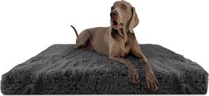 Tierlando® Materasso ortopedico per cani PITT Shaggy ORTHO PLUS - Misura: 150x100cm | Colore: 02 Graphite