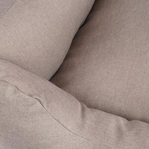 Cuccia per cani Lotte in velluto con pregiato carattere intrecciato a mano L grigio chiaro