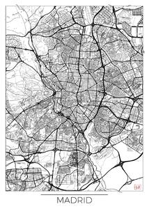Mappa Madrid, Hubert Roguski, (30 x 40 cm)