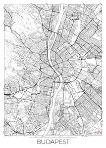 Mappa Budapest, Hubert Roguski, (30 x 40 cm)