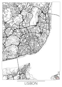 Mappa Lisbon, Hubert Roguski, (30 x 40 cm)