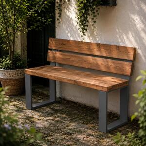 HAGO24 Struttura per panca, pattini per panca antracite, piedini per panca in acciaio di alta qualità, gambe per panca, panca con schienale, struttura in metallo fai da te, panca da giardino
