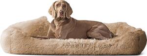 Tierlando® Lettino ortopedico per cani PEDRO Shaggy a pelo lungo - Dimensioni: 160x110cm | Colore: 14 Beige