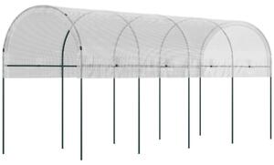 Serra per pomodori Outsunny, serra in plastica resistente al vento con struttura in acciaio