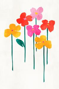 Illustrazione Little Happy Flowers, Kubistika, (26.7 x 40 cm)