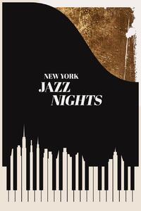 Illustrazione Jazz Nights, Kubistika, (26.7 x 40 cm)