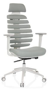 Hjh OFFICE Sedia da ufficio professionale ERGO LINE W Sedia da scrivania ergonomica con braccioli in tessuto Moondust Sedia girevole per ufficio e casa