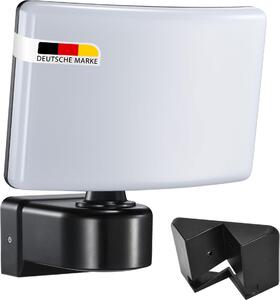 Lampada da parete a LED per esterni nera orientabile | 30 watt bianco neutro 2200lm IP65 | montaggio ad angolo possibile faretto design moderno SUN2200A