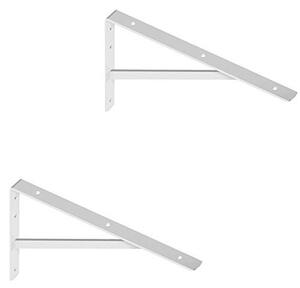 Set di 2 consolle a parete per lavabi - Bianco, 40x27 cm