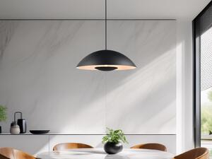 Lampada a sospensione VARYA paralume nero, illuminazione indiretta tavolo da pranzo Ø 50cm