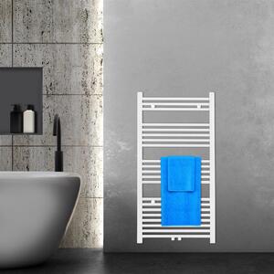 VILSTEIN radiatore da bagno, radiatore da bagno, radiatore per asciugamani attacco laterale e attacco centrale, radiatore piatto, radiatore da bagno piatto, radiatore per asciugamani da bagno, bianco, 536W, 115x60 cm
