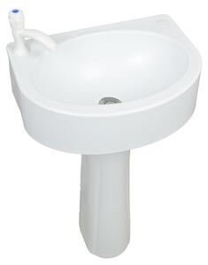 Lavabo da appoggio compatto per bagno, facile da installare