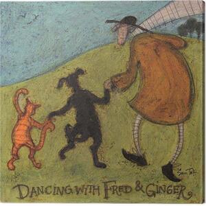 Quadro su tela Sam Toft - Dancing With Fred Ginger, (40 x 40 cm)