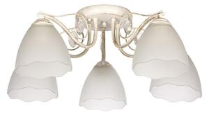 Lampadario fisso 5xE27/60W/230V bianco