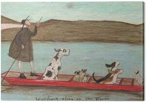 Stampa su tela Sam Toft - Woofing Along on the Rinver, (30 x 40 cm)