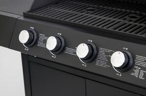 Barbecue a gas El Fuego "San Angelo" 4 + 1 bruciatori in acciaio inox