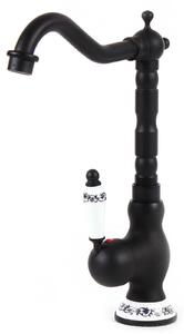 Rubinetti da cucina in stile retrò - Bocchetta girevole a 360° - Colore nero