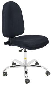 Sedia girevole WETEC Standard, con rotelle, ESD, 480-610 mm, nera (antistatica)