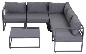 Set da giardino Outsunny da 6 pezzi con cuscini