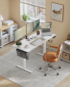 SONGMICS Scrivania elettrica regolabile in altezza 140cm 4 altezze bianco