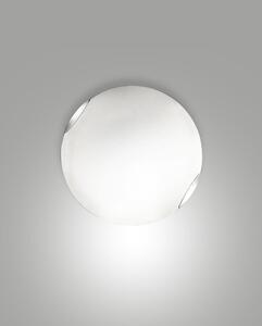Fox Plafoniera D30 Bianco 1 Luce Cromo Metallo Collezione FOX Ideale per Ambienti Moderni