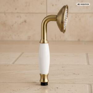 PaulGurkes Nostalgia soffione doccia a mano in ottone antico bronzo
