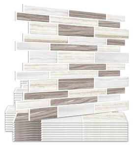 Piastrelle autoadesive - 10 pezzi, marmo marrone, 30,5 x 30,5 cm