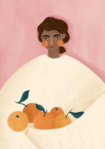 Illustrazione The Woman With the Oranges, Bea Muller, (30 x 40 cm)