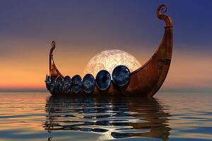 Illustrazione Viking Boat 2, CoreyFord