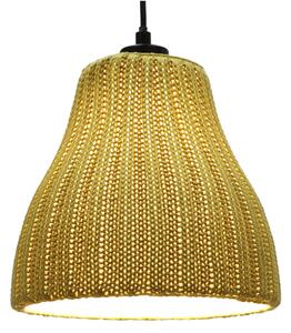 Plafoniera moderna in cotone lavorato a maglia - Nagano Green, 23*21*21 cm, Plafoniere classiche e moderne