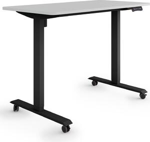 ESMART Germany ETX-121BG 120 x 60 cm Grigio chiaro Scrivania ergonomica in piedi/seduta su rotelle Regolabile elettricamente in altezza in modo continuo 78,5 - 128,5 cm 3x memoria Porta di ricarica USB Promemoria attività