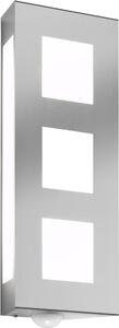 CMD 26/BM Applique in acciaio inox IP44 con vetro opale E27 rilevatore di movimento