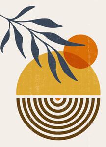 Illustrazione Abstract Sun print boho minimalist, Tolchik, (26.7 x 40 cm)