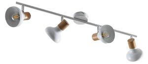Faretto da soffitto Lindby Fridolin, 70 cm, 4 luci, bianco, metallo