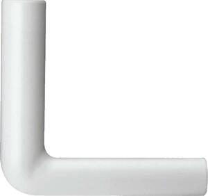 Gomito di scarico tecuro per cassetta WC - PVC bianco Altezza: 230 mm x lunghezza: 230 mm