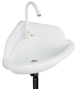Lavabo angolare da parete, ideale per piccoli bagni