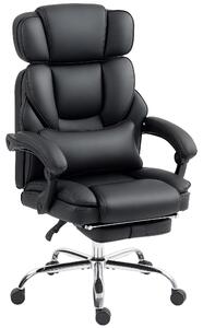 HOMCOM Sedia da ufficio Sedia da scrivania ergonomica con supporto lombare Nero