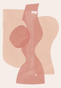 Illustrazione Peach Paper Cut Composition No 1, THE MIUUS STUDIO, (26.7 x 40 cm)