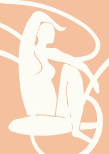 Illustrazione Pictufy Studio Woman Line Peach Fuzz, Pictufy Studio, (30 x 40 cm)