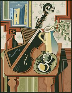 Illustrazione Still life with music, johnwoodcock, (30 x 40 cm)