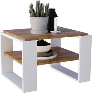 Raumhirsch: Tavolino in legno composito, forma rettangolare, stabile, colore noce, dimensioni 44/54/63 cm