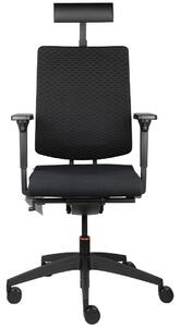 Sedia da ufficio girevole Sedus Black Dot Air, BD-125, imbottitura in tessuto a maglia 3D, schienale alto, edizione «Fix & Fertig», programma di consegna rapida (Premium, nero)