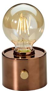 Lampada da tavolo LED vintage a forma di lampadina a incandescenza Edison con batteria ricaricabile, USB-C, dimmerabile tramite interruttore rotante – decorazione moderna in bronzo