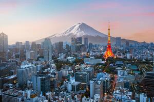 Fotografia artistica Mt Fuji and Tokyo skyline, Jackyenjoyphotography, (40 x 26.7 cm)