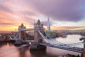 Fotografia artistica Tower Bridge and The Shard at sunset London, Laurie Noble, (40 x 26.7 cm)