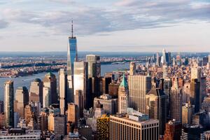 Fotografia artistica New York City downtown skyline aerial, Alexander Spatari, (40 x 26.7 cm)