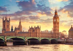 Fotografia artistica The Big Ben in London and the House of Parliament, mammuth, (40 x 26.7 cm)