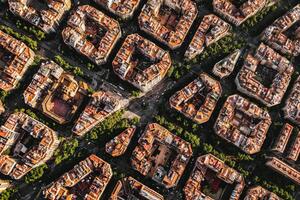 Fotografia artistica Aerial view of typical buildings of, Manel Subirats, (40 x 26.7 cm)