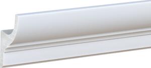 PROVISTON Modanatura per stucco chiaro 42 x 70 x 2000 mm Modanatura moderna per il soffitto Profilo classico Modanatura per soffitto di alta qualità Plastica Bianca Impermeabile, robusta e duratura