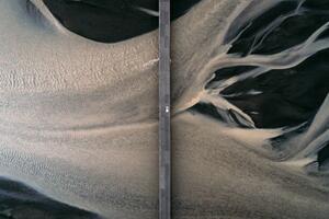 Fotografia artistica Car driving over a bridge crossing, Abstract Aerial Art, (40 x 26.7 cm)